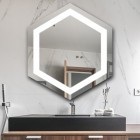 Der Spiegel Hexagon LED mit LED Ausleuchtung