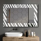 Der Spiegel Zebrano mit LED Ausleuchtung