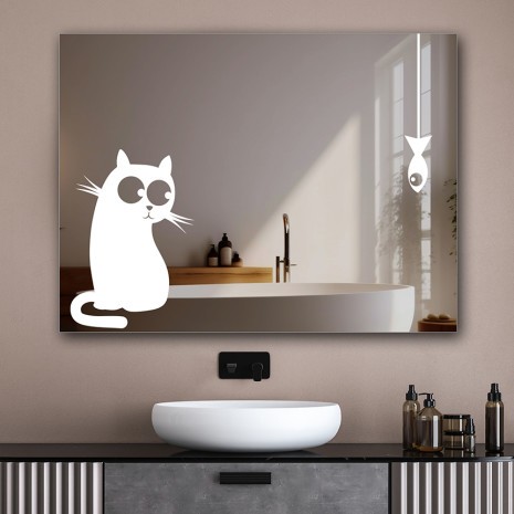 Der Spiegel Cat&Fish mit LED Ausleuchtung
