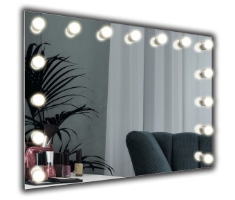 Hollywood Spiegel mit Lichtleiste 80 cm x 65 cm