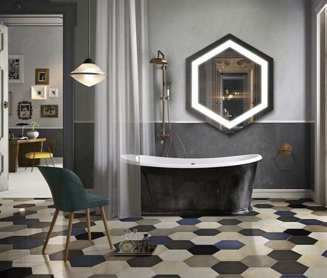 Der Spiegel Hexagon LED mit LED Ausleuchtung - Foto 2