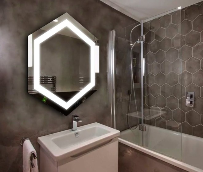 Der Spiegel Hexagon LED mit LED Ausleuchtung - Foto 3