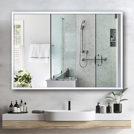 Der Spiegel alu 001 White - Foto 4