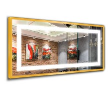 Der Spiegel Livia Gold mit LED Ausleuchtung