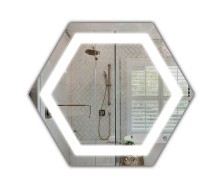 Der Spiegel Hexagon H LED mit LED Ausleuchtung